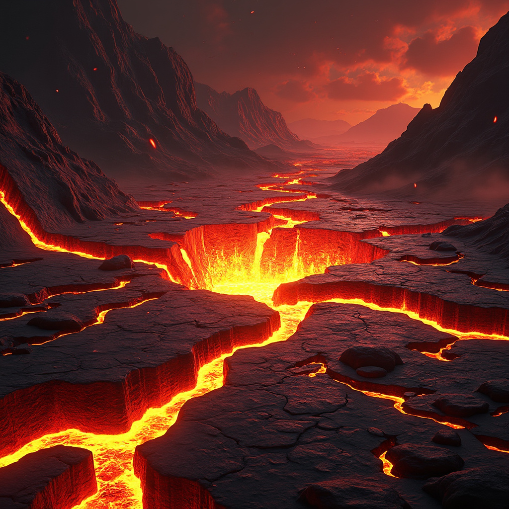 Volcanic Planet environment